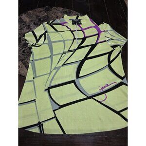 Jamie Sadock Yellow and Black Geometric Top